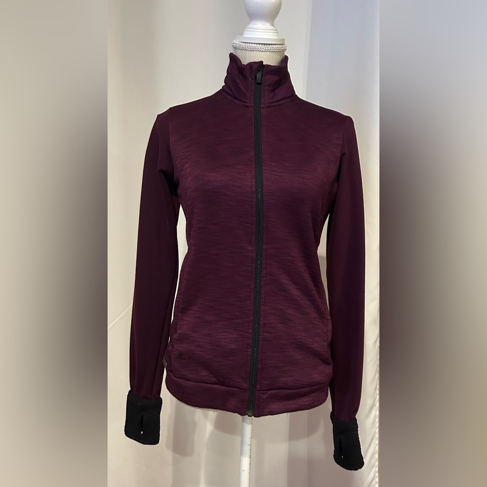 Adidas Women's Plum & Black Cozy, Casual Jacket Size Small Great Condition!!💜